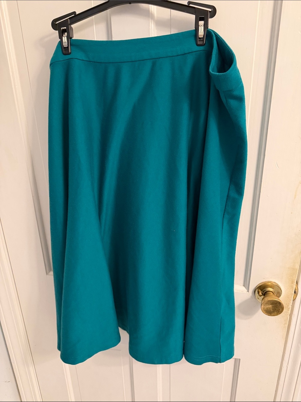 Eloquii Teal A-Line Midi Skirt